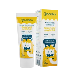 Pasta de dinti naturala pentru copii cu portocale si clementine 50ml Nordics