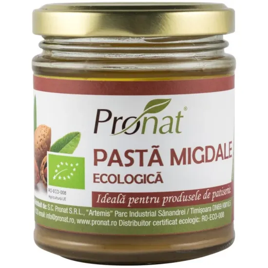 Pasta de migdale bio, 160g Pronat