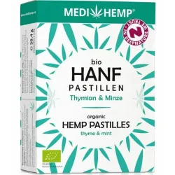 Pastile cu canepa, cimbru si menta bio 38.4g, Medihemp Pastile cu canepa, cimbru si menta bio 38.4g, Medihemp