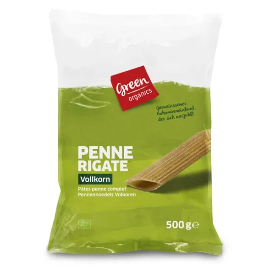 Penne din grau dur integral eco 500g (GreenOrganics)