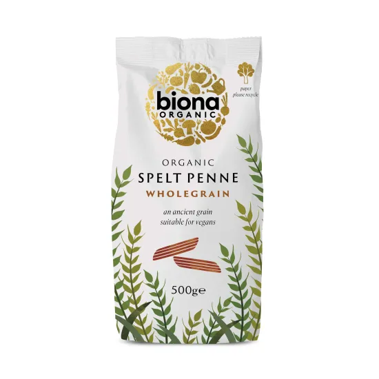 Penne din grau spelta integral eco 500g Biona