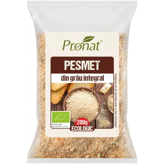 Pesmet bio din grau integral, 200g Pronat