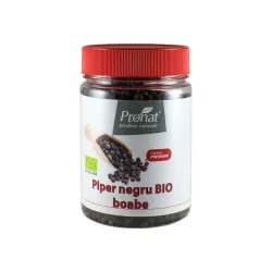 Piper negru bio boabe, 140g Pronat Piper negru bio boabe, 140g Pronat