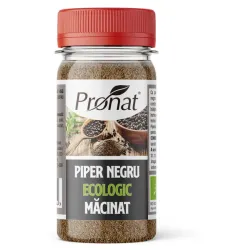 Piper negru bio, macinat, 45g Pronat Piper negru bio, macinat, 45g Pronat