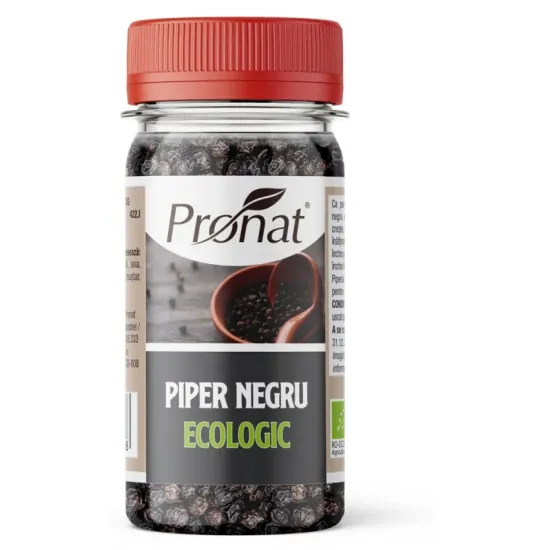 Piper negru boabe bio, 55g Pronat