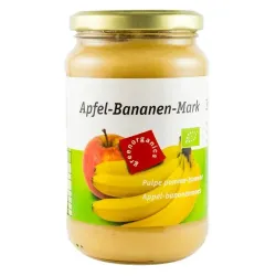 Piure bio din pulpa de mere si banane, 360g Green Organics Piure bio din pulpa de mere si banane, 360g Green Organics