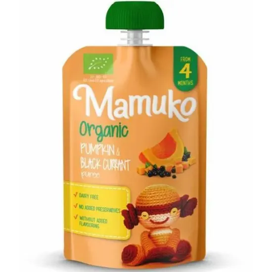 Piure de dovleac si coacaze bio 100g Mamuko