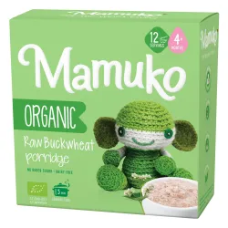 Porridge din hrisca raw bio, 4+ luni, 200g Mamuko Porridge din hrisca raw bio, 4+ luni, 200g Mamuko