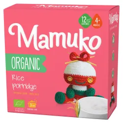 Porridge din orez bio, 4+ luni, 200g Mamuko Porridge din orez bio, 4+ luni, 200g Mamuko