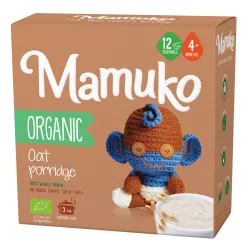 Porridge din ovaz bio, 4+ luni, 200g Mamuko Porridge din ovaz bio, 4+ luni, 200g Mamuko