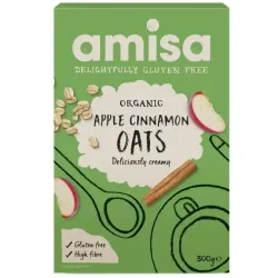Porridge din ovaz cu mar si scortisoara fara gluten bio 300g Amisa Porridge din ovaz cu mar si scortisoara fara gluten bio 300g Amisa