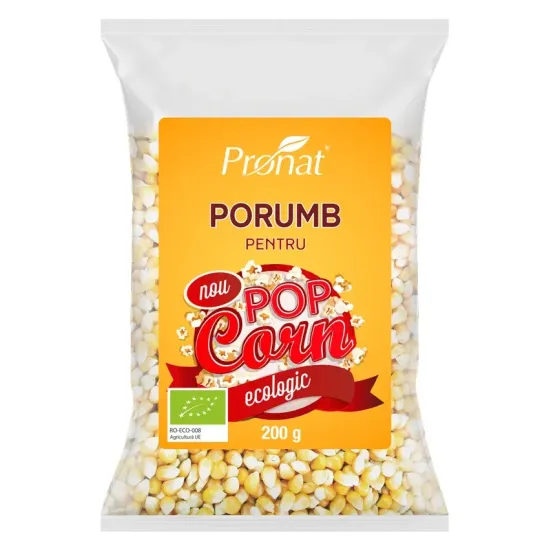 Porumb bio pentru popcorn, 200g Pronat