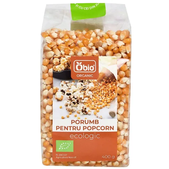 Porumb pentru popcorn bio 400g Obio