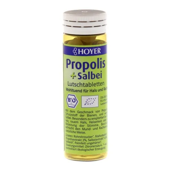 Propolis si salvie tablete bio de supt, 60 de tablete Hoyer