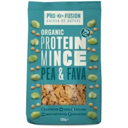 Proteina vegetala texturata din mazare si fava bucati mici 125g Profusion Proteina vegetala texturata din mazare si fava bucati mici 125g Profusion
