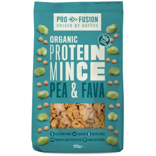 Proteina vegetala texturata din mazare si fava bucati mici 125g Profusion