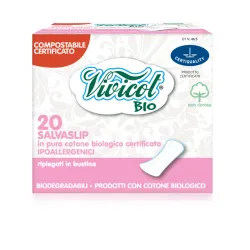 Protej slip din bumbac bio, hipoalergenic, compostabil - Normal ( 20 buc ) - VIVICOT BIO