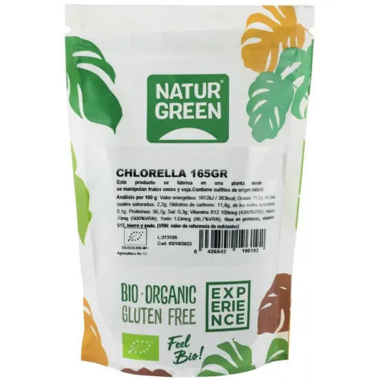 Pudra bio de chlorella, 165g Natur Green