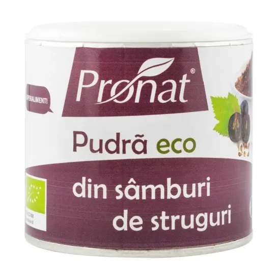 Pudra bio din samburi de struguri, 90g Pronat