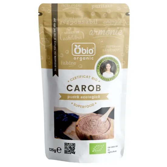 Pudra de carob (roscove) bio 125g OBIO