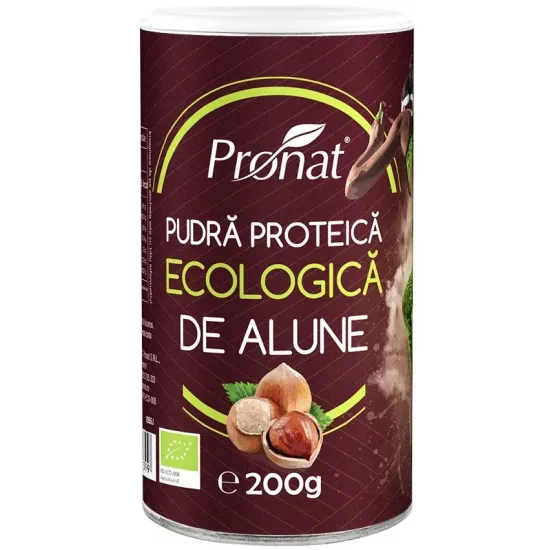 Pudra proteica bio de alune, 200g Pronat