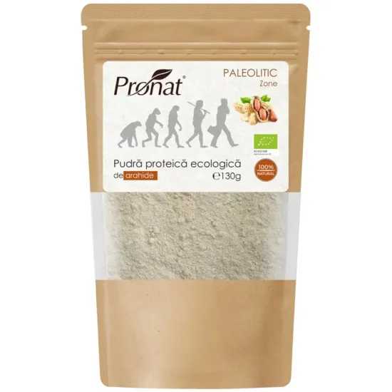 Pudra proteica bio de arahide, 130g Pronat