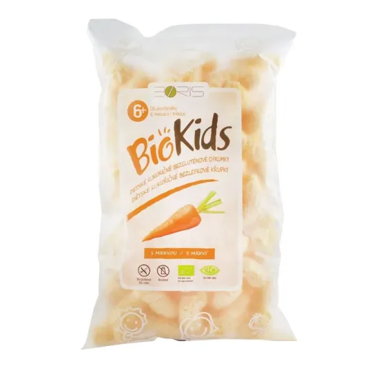 Pufuleti bio cu morcovi 55g Biokids