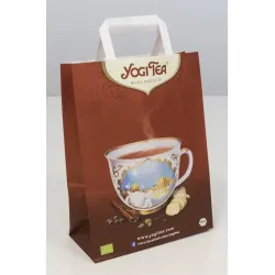 Punga de hartie inscriptionata cu manere Yogi Tea Punga de hartie inscriptionata cu manere Yogi Tea