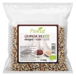 Quinoa 3x amestec bio de quinoa (neagra, rosie si alba), 400g Pronat Quinoa 3x amestec bio de quinoa (neagra, rosie si alba), 400g Pronat
