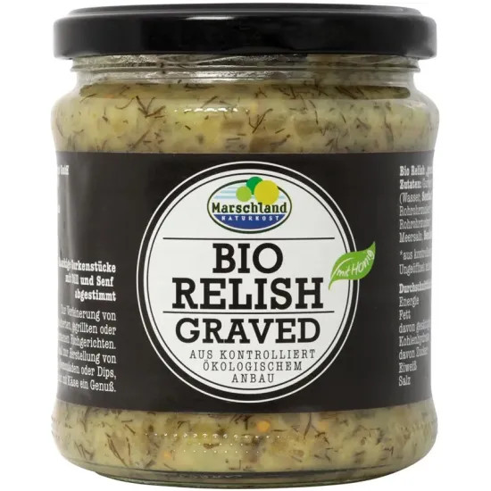 Relish Graved bio, cu mustar si miere 325g Marschland Naturkost