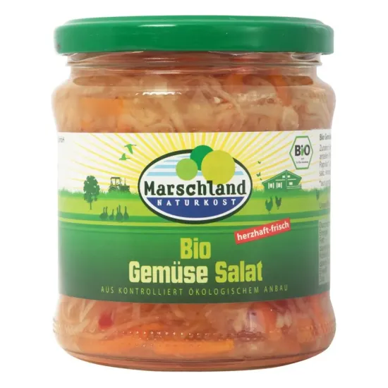 Salata de legume bio, 330g / 190g Marschland Naturkost