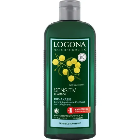 Sampon unisex, pentru scalp sensibil, cu acacia, bio 250ml Logona