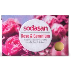Sapun crema bio trandafir si geraniu 100g SODASAN Sapun crema bio trandafir si geraniu 100g SODASAN