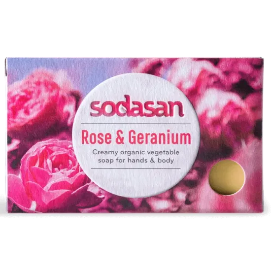 Sapun crema bio trandafir si geraniu 100g SODASAN