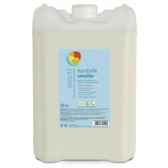 Sapun lichid - gel de dus ecologic SENSITIVE 10 L, Sonett