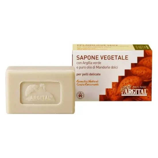 Sapun vegetal cu argila verde si migdale dulci, 100g Argital