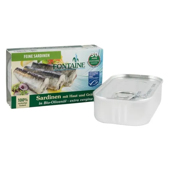 Sardine in ulei de masline extravirgin, 120g Fontaine