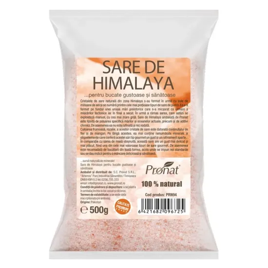 Sare de Himalaya de masa, 500g Pronat