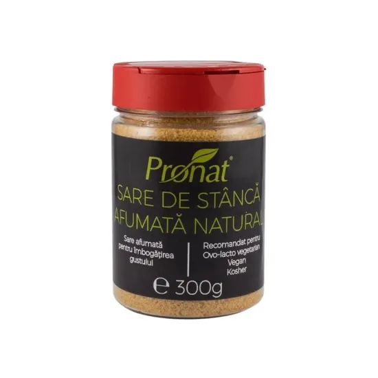 Sare de stanca afumata natural, 300g Pronat