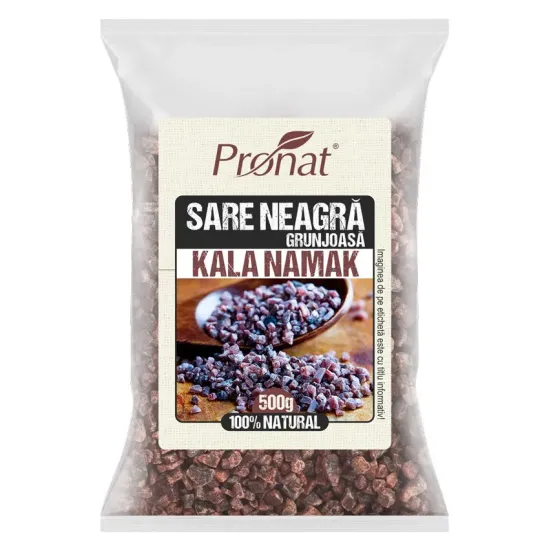 Sare neagra grunjoasa Kala Namak, 500g Pronat