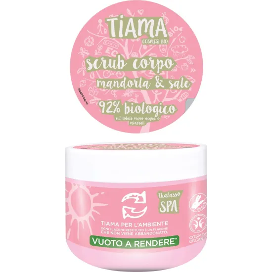 Scrub pentru corp cu migdale si sare bio 250ml Tiama