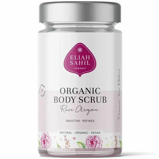 Scrub pentru corp cu trandafiri si argan bio 256g Eliah Sahil