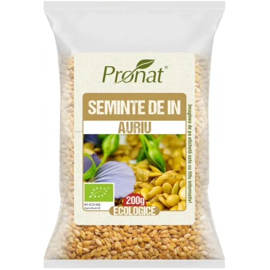 Seminte bio de in auriu 200g Pronat