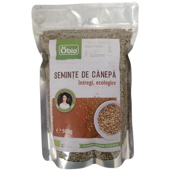 Seminte de canepa intregi raw eco 500g