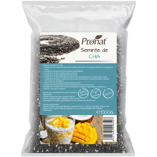 Seminte de chia, 1000g Pronat