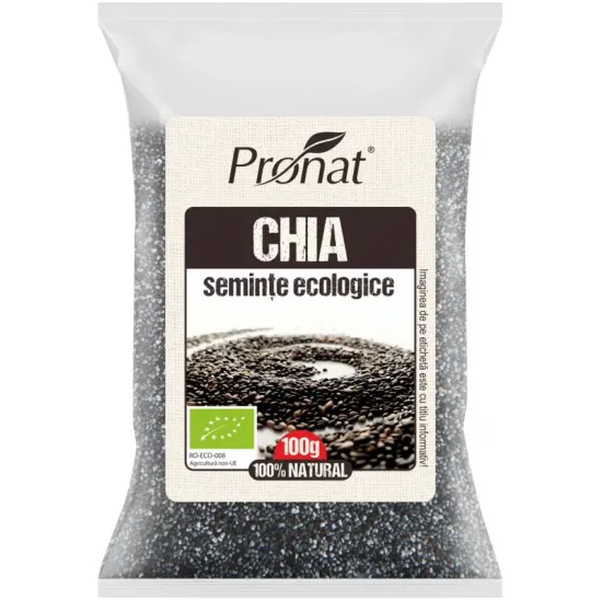 Seminte de chia bio, 100g Pronat