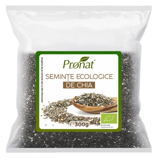 Seminte de chia bio, 300g Pronat