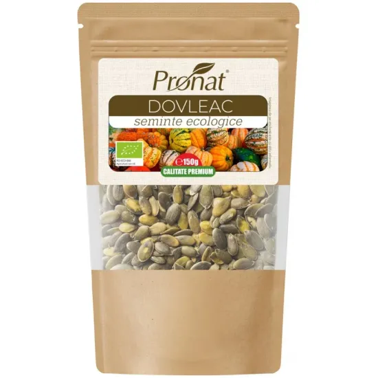 Seminte de dovleac bio, 150g Pronat