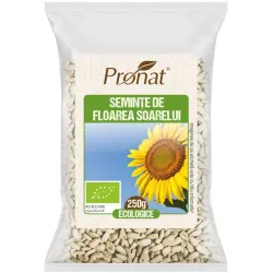 Seminte de floarea soarelui bio, 250g Pronat