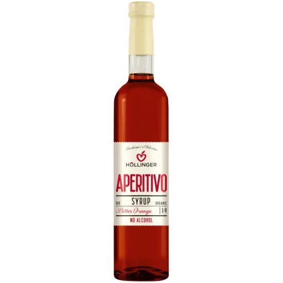 Sirop bio aperitiv 1:9 Bitter orange, fara alcool, 500ml Hollinger